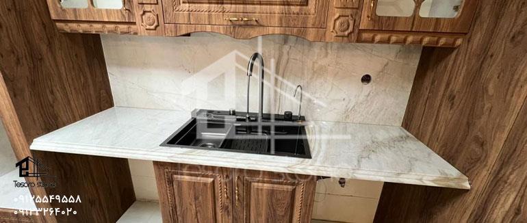 سنگ اپن اندیشه | ترکیبی از زیبایی و کارایی برای آشپزخانه‌های مدرن ( 📞 09125549558)