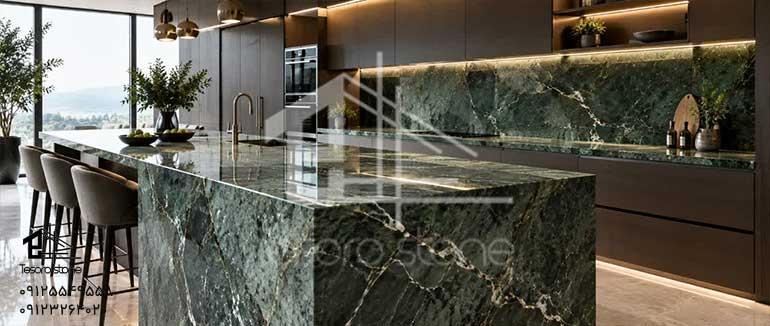 قیمت اجرای سنگ کابینت؛ راهنمای کامل محاسبه هزینه، نصب و فرآوری | تسورو استون 09125549558