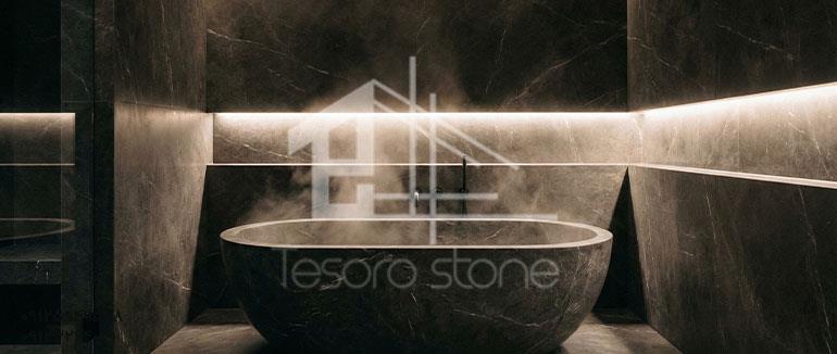 ۱۰ مدل سنگ اسلب حمام و مستر (ضدآب) | خرید روشویی سنگی + قیمت 09125549558